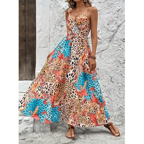 Dresses & Skirts - Leopard Print Cami Maxi Dress